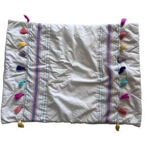 Rainbow Tassel Pillow Sham | Pottery Barn Teen Emma | Standard | Colorful